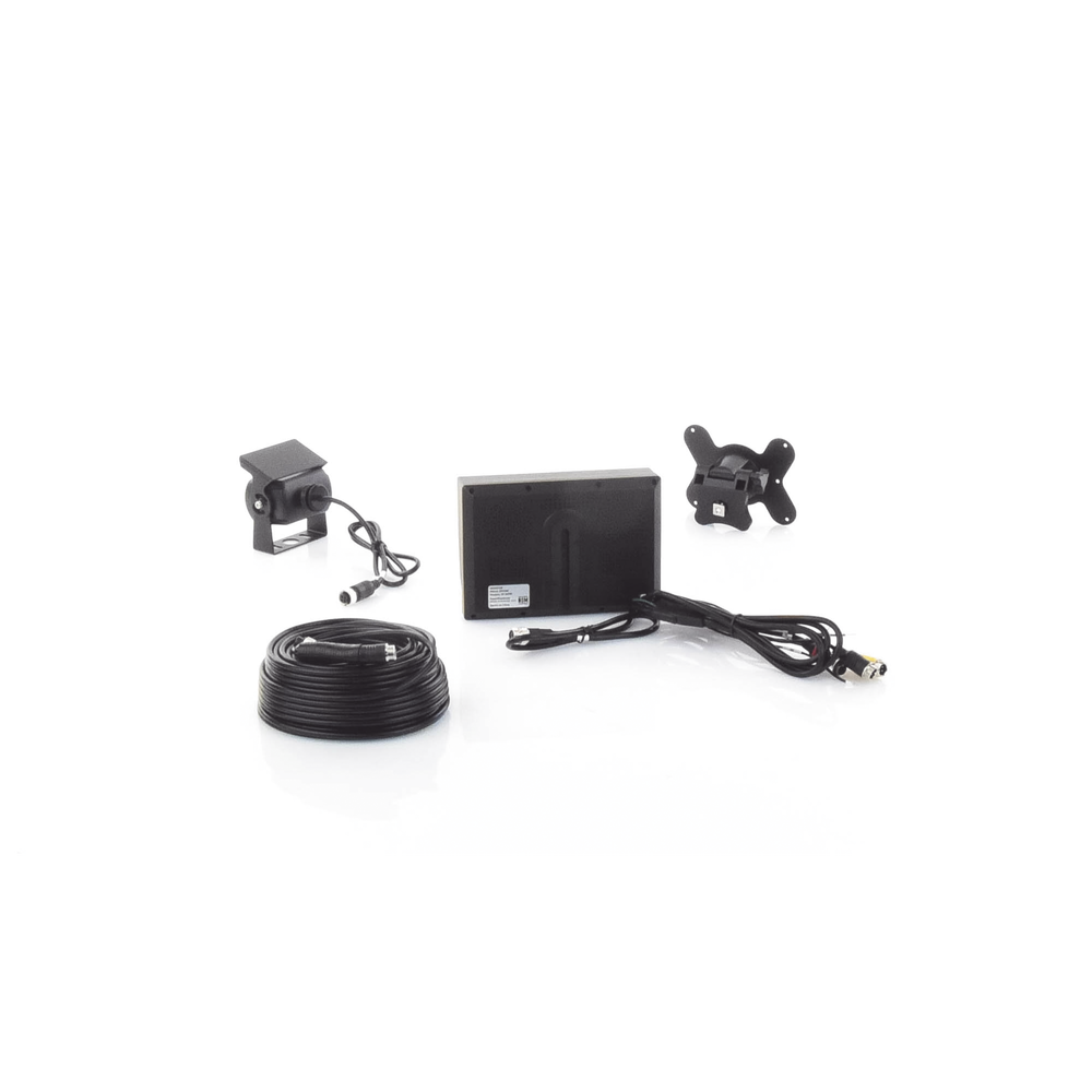 Sistema Profesional de Cámara de Reversa y Monitor Alámbrico para Vehículos de Trabajo y Montacargas