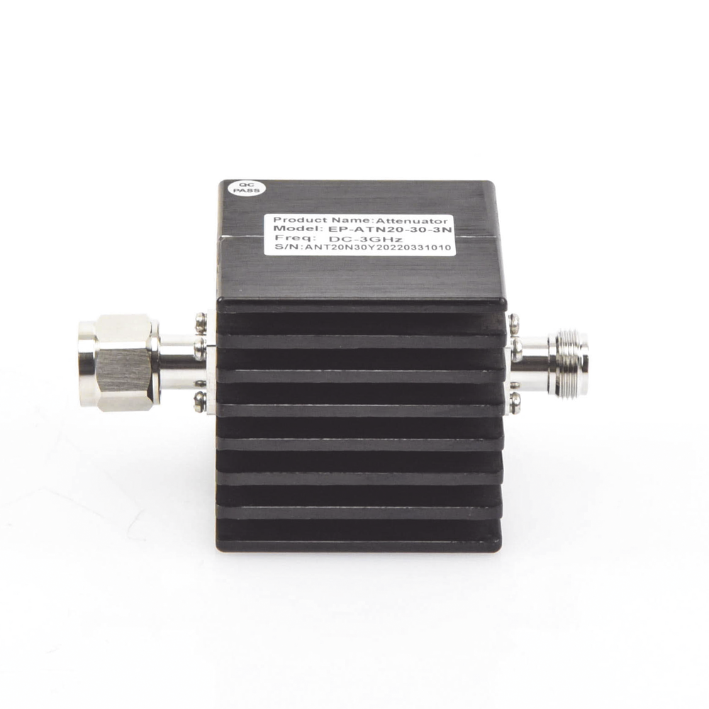 Atenuador en Línea de 30 dB / 20 Watt Máx. / CD-3 GHz / Interiores / N macho - N hembra.