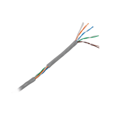 Bobina de Cable de 305 Metros (1000 Pies) Cat5e, Aleación de Cobre y Aluminio (CCA), Color Gris, Uso Interior