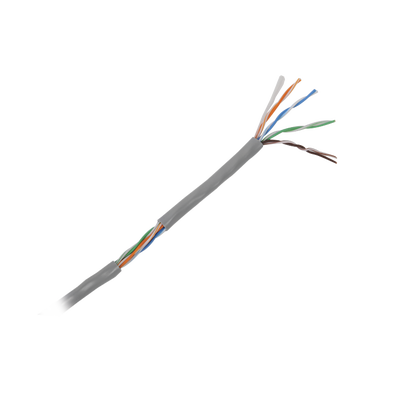 Bobina de cable de 305 m ( 1000 ft ) Cat5e, Aleación de Cobre y Aluminio ( CCA ), color Gris, Uso Interior.