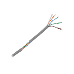 Bobina de cable de 305 m ( 1000 ft ) Cat5e, Aleación de Cobre y Aluminio ( CCA ), color Gris, Uso Interior.