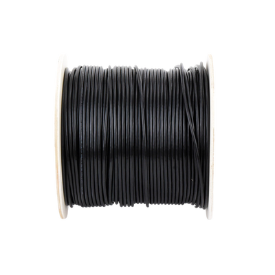 Bobina de cable de 305 m (1000 ft) Cat5e, Aleación de Cobre y Aluminio (CCA), color Negro, Uso Intemperie, Doble Forro