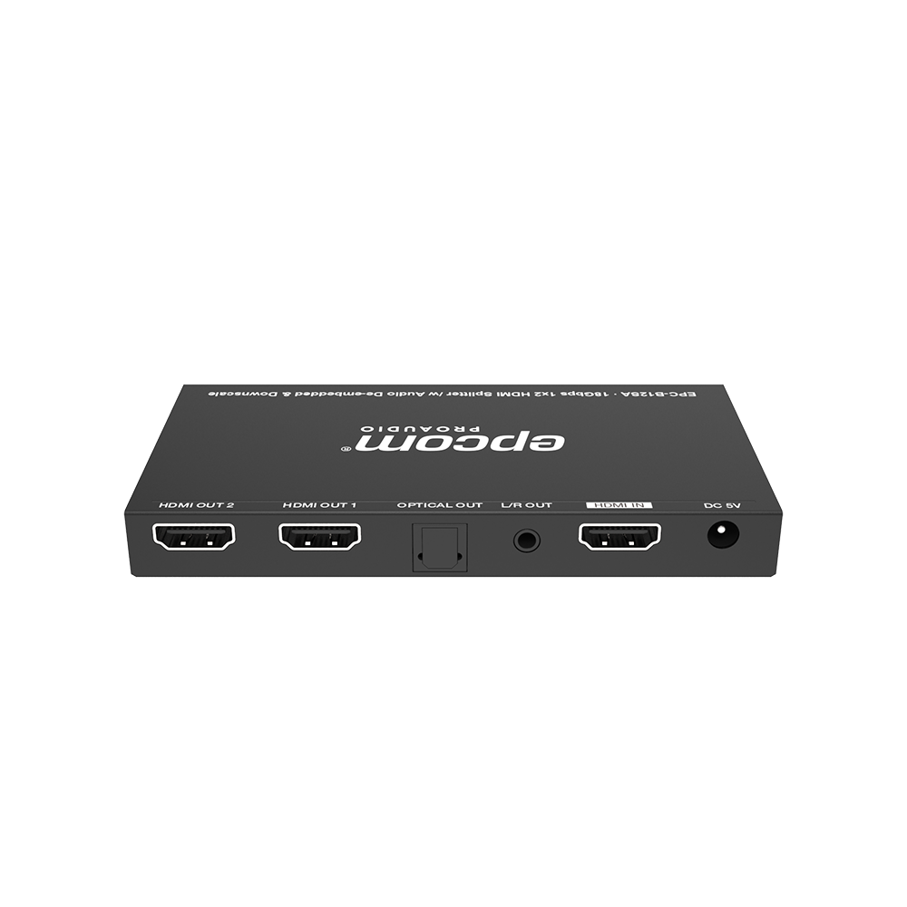 Splitter HDMI 1x2 | 4K@60Hz | Extractor de Audio | Down Scaler | HDR  4:4:4 | EDID | 18Gbps