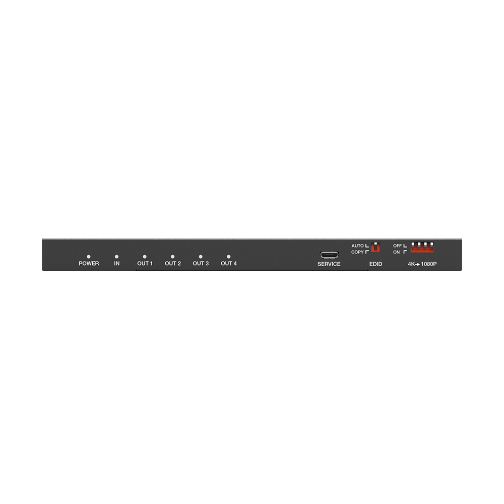 Splitter HDMI 1x4 | 1 Entrada a 4 salidas (Simultaneas) | 4K@60Hz | Extractor de Audio | Down Scaler | HDR  4:4:4 | EDID | 18Gbps