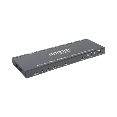 Splitter HDMI 1x4 | 1 Entrada a 4 salidas (Simultaneas) | 4K@60Hz | Extractor de Audio | Down Scaler | HDR  4:4:4 | EDID | 18Gbps
