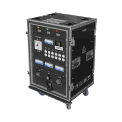 Centro de carga movil para instalaciones temporales con conexión TIPO socapex a 110v Y 220V | RACK 16U