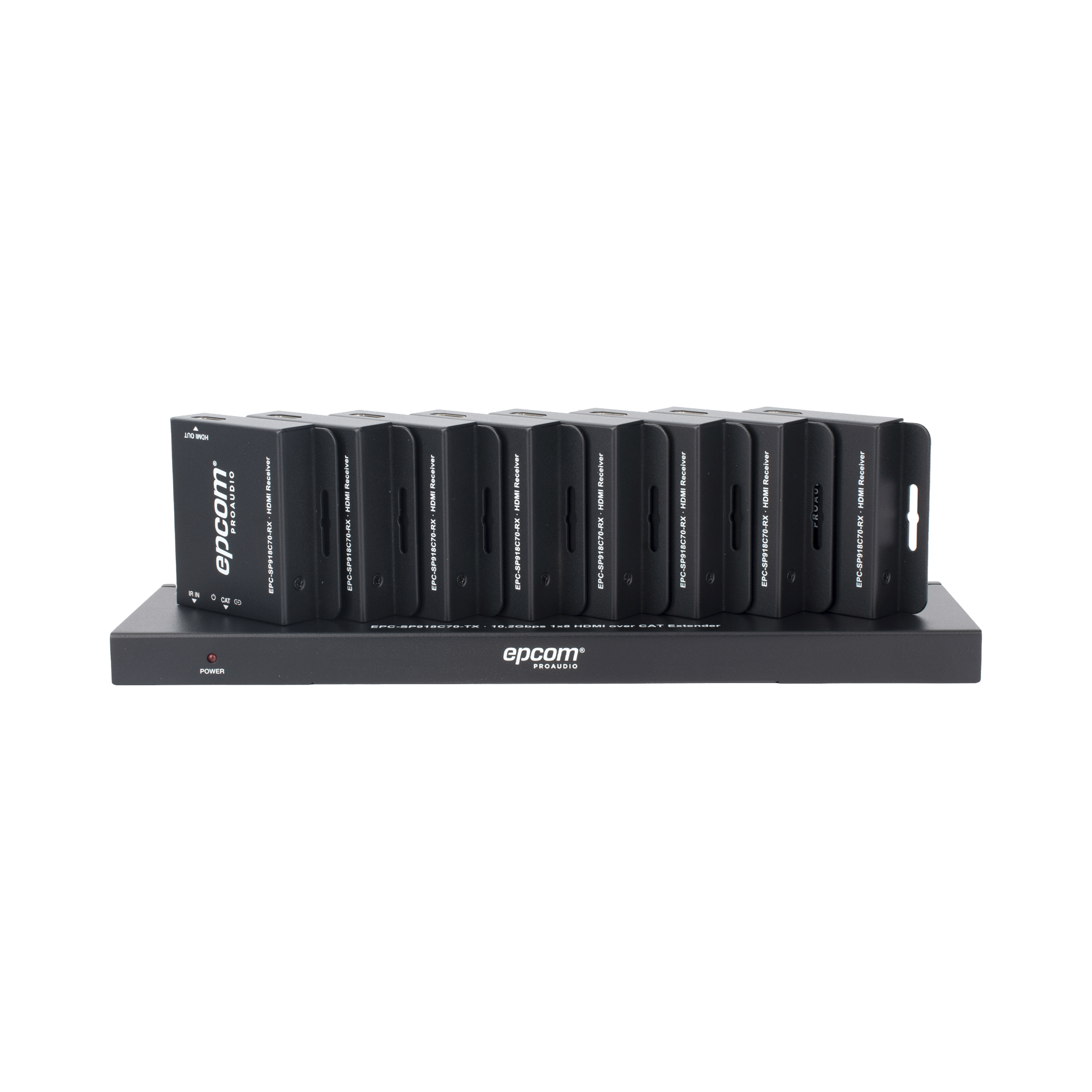 Splitter HDMI 1x8 | Extensor HDMI | 4K@30Hz 40m | 1080p@60Hz 70m | Función PoC |  4:4:4