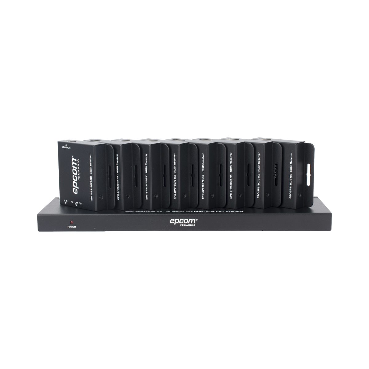 Splitter HDMI 1x8 | Extensor HDMI | 4K@30Hz 40m | 1080p@60Hz 70m | Función PoC |  4:4:4