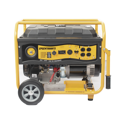 Generador a Gasolina / Planta de Emergencia con Encendido Automático, 6.5KW, 220Vac 2 Fases, Jaula con Ruedas para Fácil Traslado