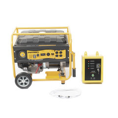 Generador a Gasolina / Planta de Emergencia con Encendido Automático, 6.5KW, 220Vac 2 Fases, Jaula con Ruedas para Fácil Traslado
