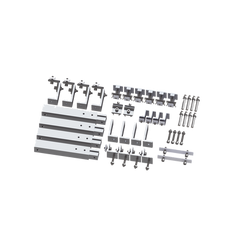 Caja de accesorios de aluminio  anodizado para montaje VEKTOR8R , arreglo 1X4 para techo