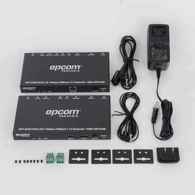 Kit Extensor HDMI | 4K2K@60HZ | HDR 4:4:4 | HDBaseT | 100M | Salida de Audio | HDCP 2.2 | IR Bidireccional | Admite la función USB KVM