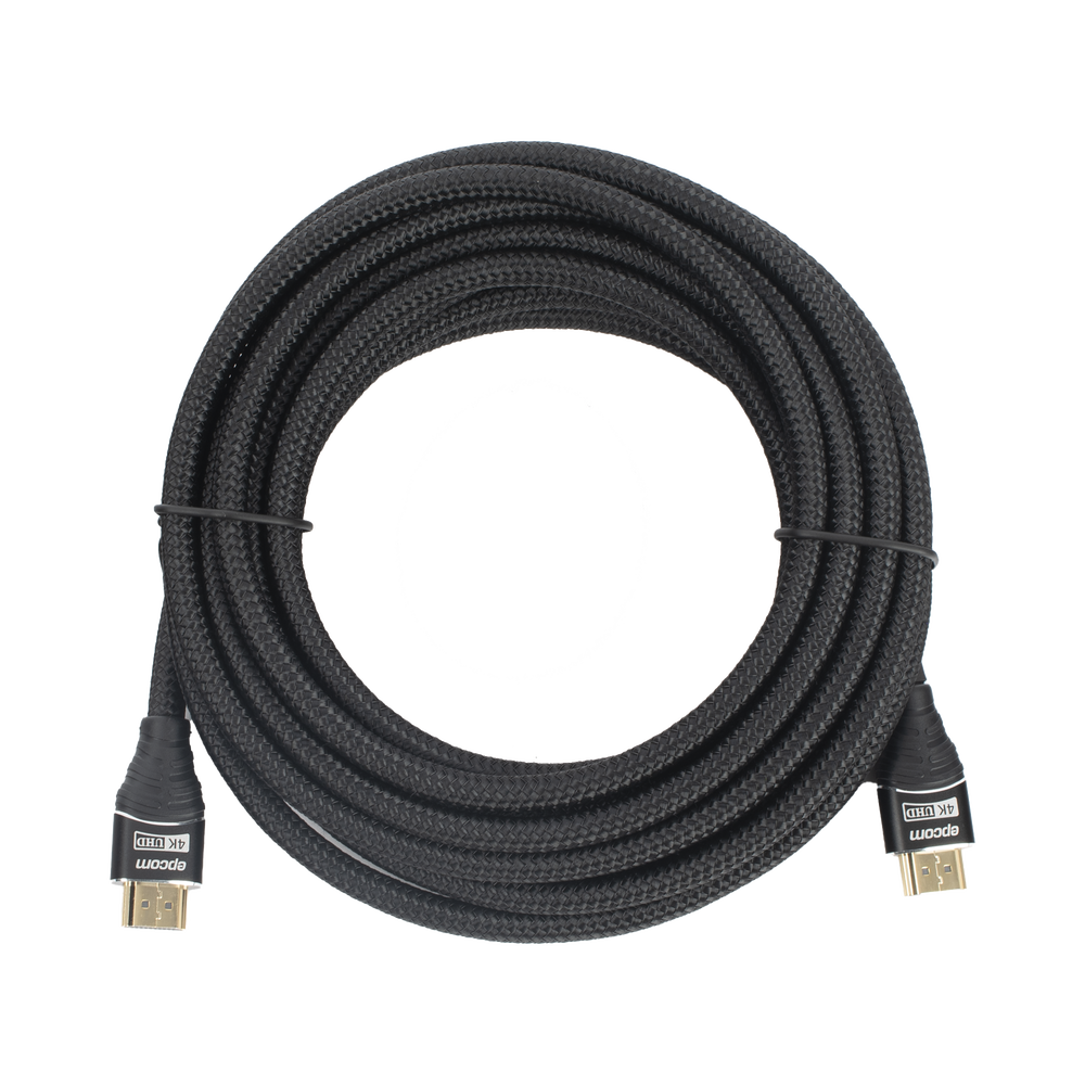 Cable HDMI de 5 Metros (16.40 Pies) | Alta Definición | Longitud | Versión 2.0 | Alta Velocidad 18Gbps | 4K@60Hz | Conectores Chapados en Oro | Tipo Redondo
