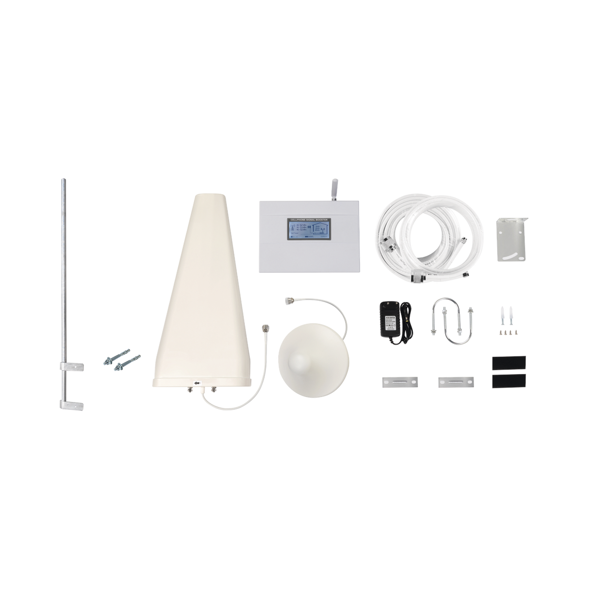 Kit Amplificador de Señal Celular TRIPLE banda de frecuencia. Incluye Mástil. Mejora las llamadas convencionales y VoLTE / Soporta los datos de las tecnologías 2G, 3G y 4G de TELCEL, AT&T y MOVISTAR / Cubre hasta 2 espacios...
