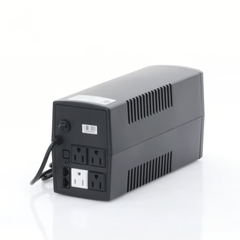 UPS de 850VA/510W / Topología Línea Interactiva / Entrada y Salida 120 Vca / Regulador de Voltaje AVR 80-150 Vca / Clavija NEMA 5-15P / 4 Tomas NEMA 5-15R /Sin RJ11 ni RJ45