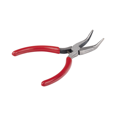 Pinza punta Curveada de 5” con Mango Forrado Plástico.
