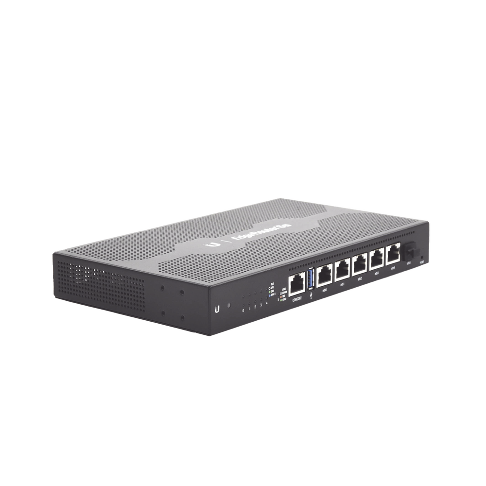 EdgeRouter 6 PoE pasivo 24 V, con 5 puertos 10/100/1000 Mbps + 1 puerto SFP, con funciones avanzadas de ruteo