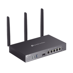 Router Omada VPN / SDN Multi-WAN Gigabit / 1 Puerto WAN SFP Gigabit / 1 Puerto WAN RJ45 Gigabit / 2 Puertos LAN RJ45 Gigabit / 2 Puertos Configurables LAN/WAN / 150,000 Sesiones Concurrentes / Administración Centralizada Omada o Stand-Alone