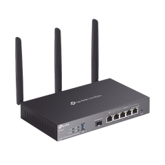 Router Omada VPN / SDN Multi-WAN Gigabit / 1 Puerto WAN SFP Gigabit / 1 Puerto WAN RJ45 Gigabit / 2 Puertos LAN RJ45 Gigabit / 2 Puertos Configurables LAN/WAN / 150,000 Sesiones Concurrentes / Administración Centralizada Omada o Stand-Alone
