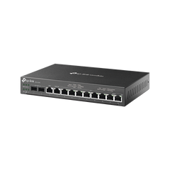 Router Omada VPN / SDN Multi-WAN 1G / Switch con PoE y Controlador  / 2 puerto WAN/LAN SFP 1G / 1 Puerto RJ45 WAN / 1 Puerto WAN/LAN RJ45 / 8 Puertos PoE+ LAN RJ45 /  24,980 Sesiones Concurrentes / Administración por Controlador Omada o Stand-Alone