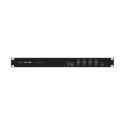 EdgeRouter INFINITY de 8 puertos SFP+ 10 G + 1 puerto RJ45 Gigabit, throughput 80 Gbps, 16 núcleos y 16 GB RAM , fuentes de alimentación modulares Hot-Swappable