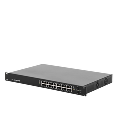 Switch EdgeMAX administrable de 24 puertos Gigabit con PoE+/PoE Pasivo 24V + 2 Puertos SFP, 250 W