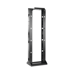 Rack de 2 Postes Sísmico, Estándar de 19 in, Rieles Numerados y Roscados #12-24, Fabricado en Acero, 45 Unidades de Rack, Color Negro