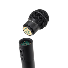 Transmisor mano con capsula de mic intercambiable