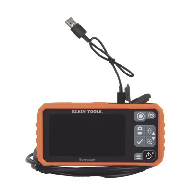 Cámara Boroscopio de Inspección 5.5mm 720p USB-C,  LCD 4.3" Color, Cuello de Cisne Nylon de 10' (3m) con Imán, Espejo, 6 LED´s. Batería Io-Li Recargable. Ideal en Electricidad, HVAC, Plomería y Aviación