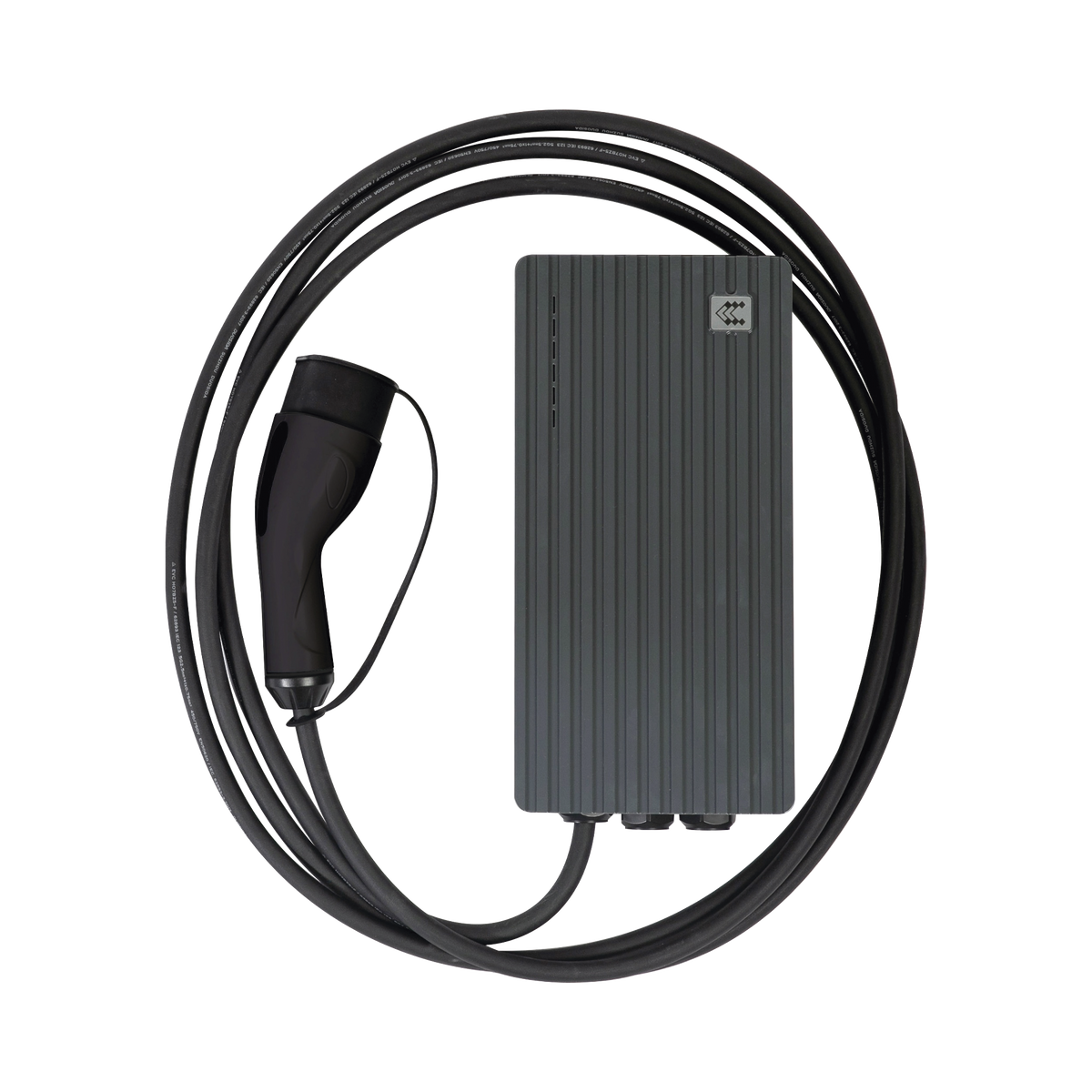 Estación de Carga para Vehículos Eléctricos con Conector Tipo 1 (SAE J1772), 220Vca con Potencia de Salida de 7.4kW (32A / bifásica)