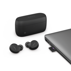Jabra Evolve2 Buds, Auriculares versión MS con cancelación de ruido activa, Bluetooth conexion hasta 2 dispositivos (20797-999-999)