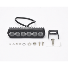 Luz de Trabajo Ultra brillante Rectangular, 6 LED, 1300 Lúmenes, 12-24 Vcd