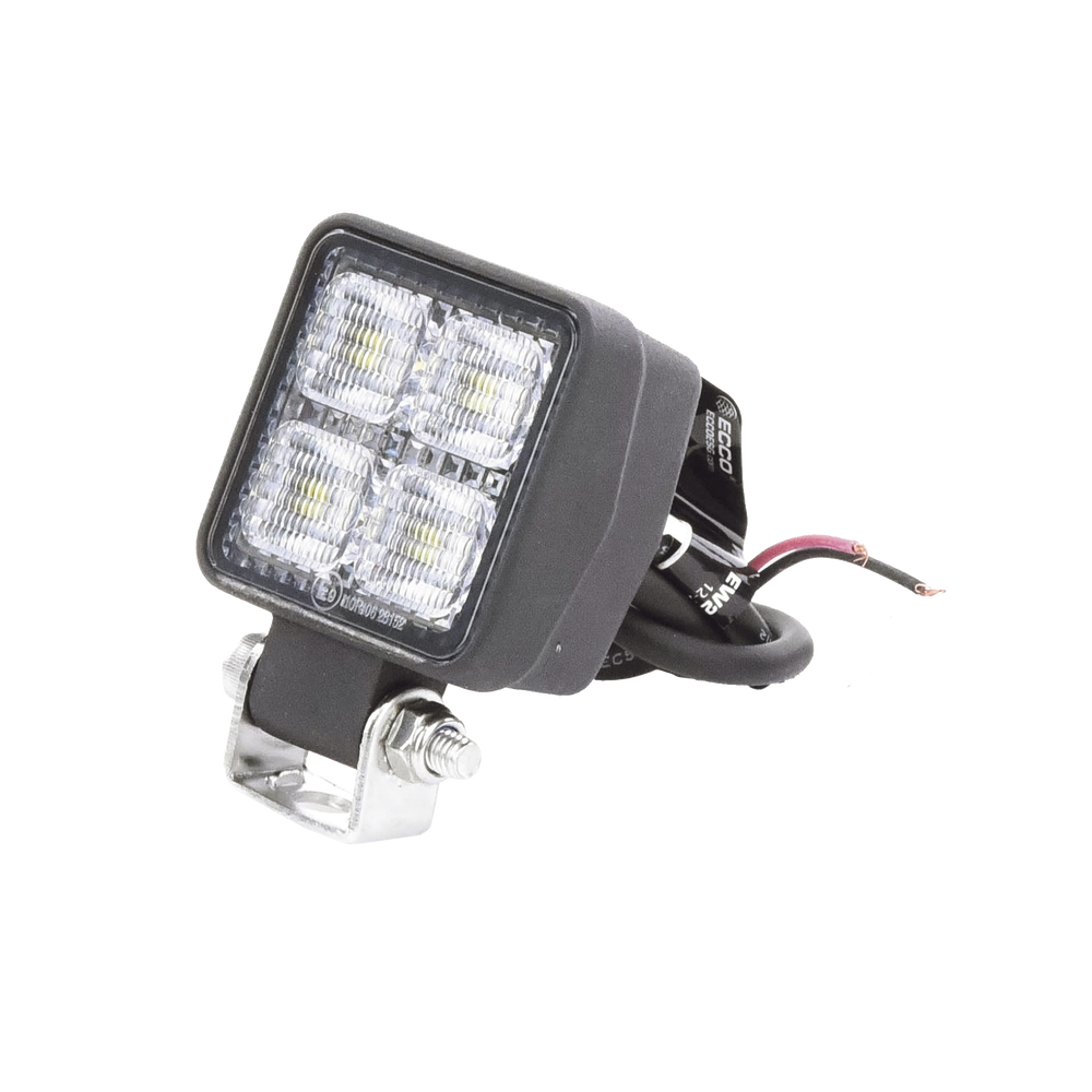 Luz de trabajo de 4 LED de 10 Watt, 12-24 Vcd, 800 lúmenes