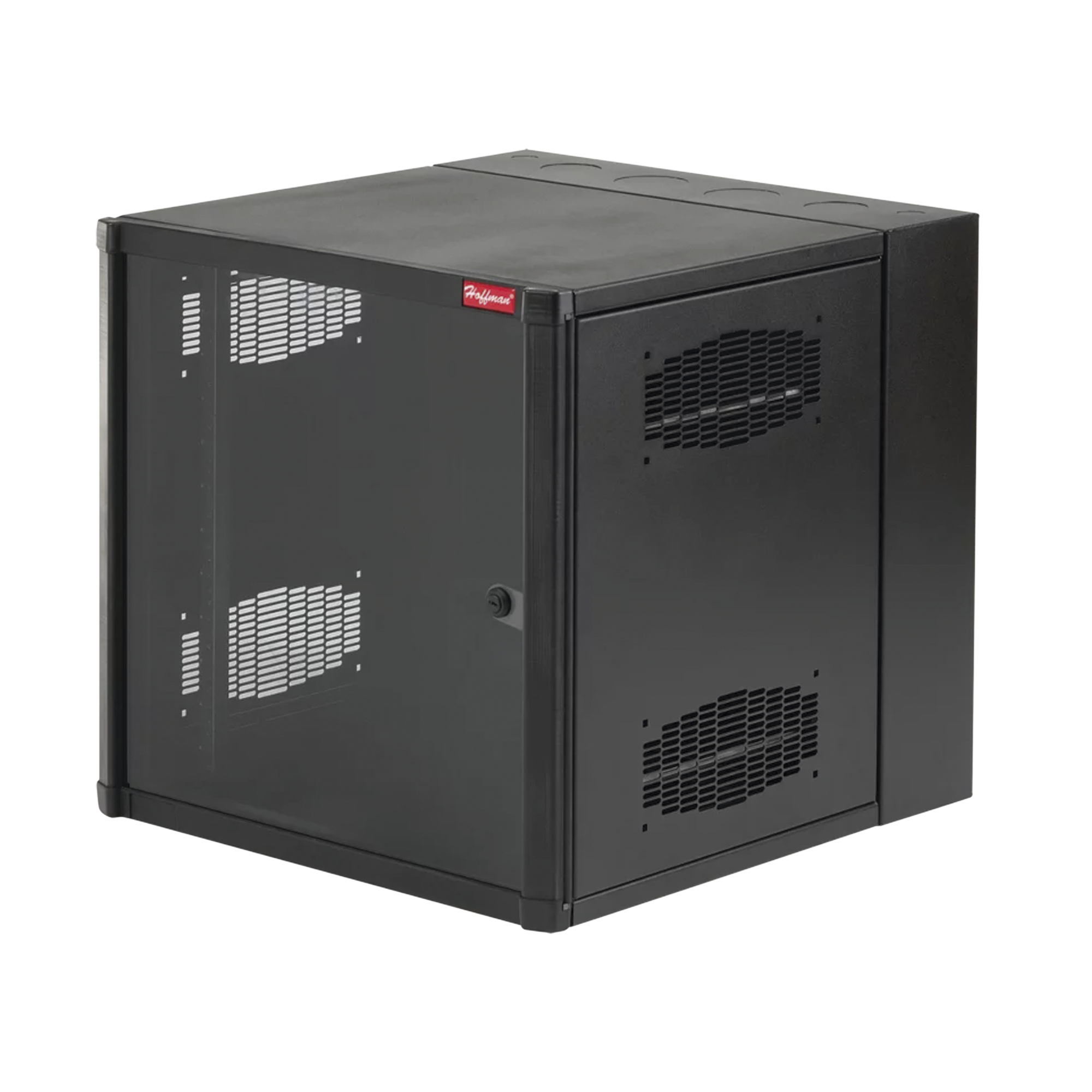 Gabinete AccessPlus de 19 UR Montaje en Pared de 19in, Rieles Numerados y Roscados #10-32, Puerta con Ventana de Seguridad, 600 mm de Ancho, 762 mm de Profundidad, Color Negro