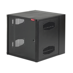 Gabinete AccessPlus de 19 UR Montaje en Pared de 19in, Rieles Numerados y Roscados #10-32, Puerta con Ventana de Seguridad, 600 mm de Ancho, 762 mm de Profundidad, Color Negro