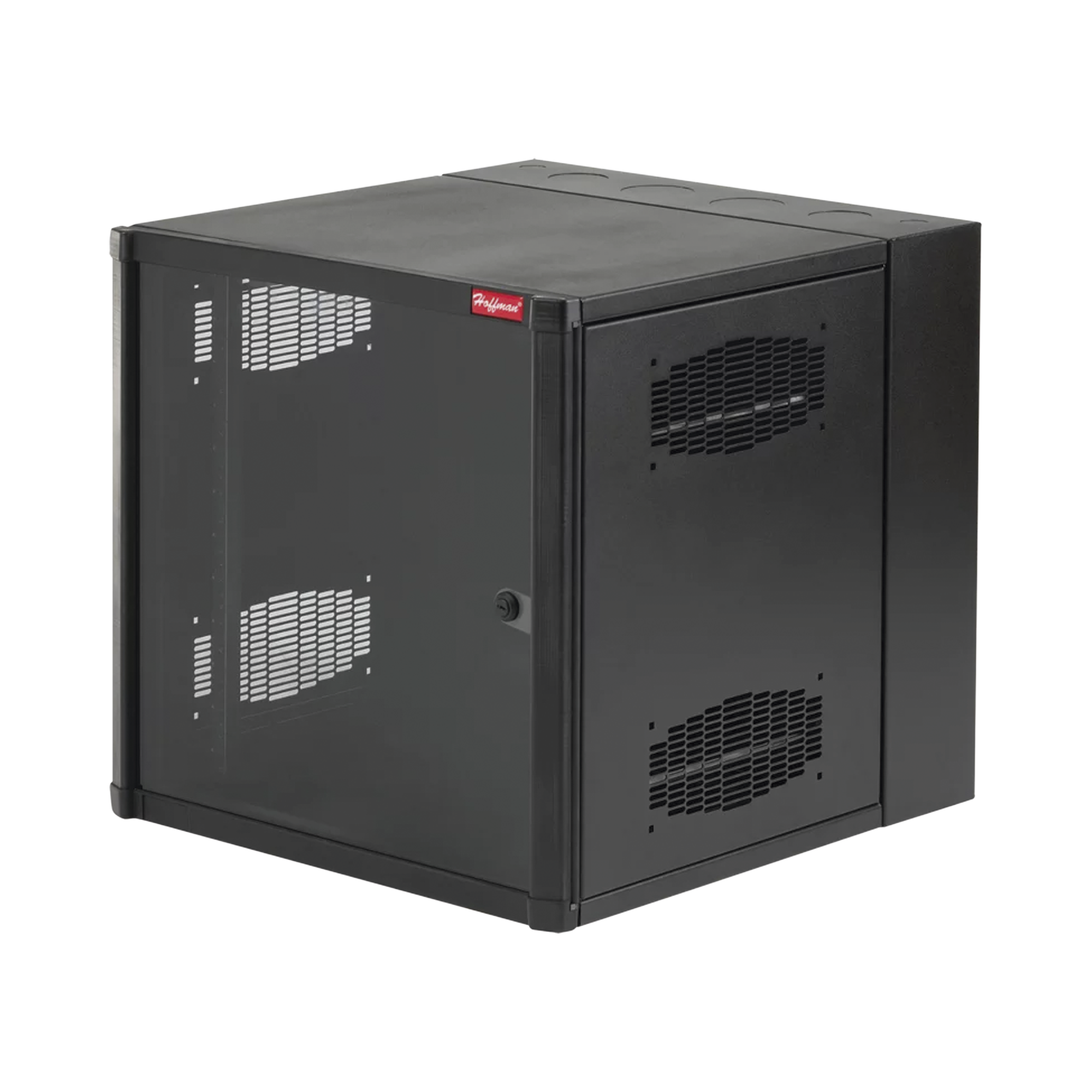 Gabinete AccessPlus  26 UR de Montaje en Pared de 19in, Rieles Numerados y Roscados #10-32, Puerta con Ventana de Seguridad, 600 mm de Ancho, 637 mm de Profundidad, Color Negro
