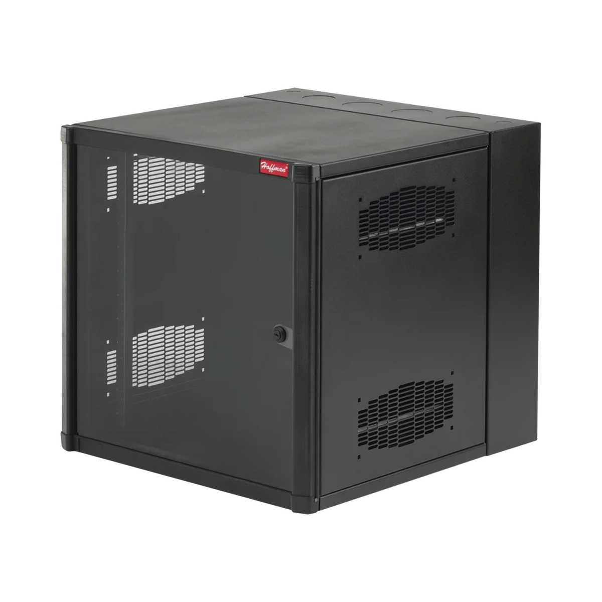 Gabinete AccessPlus  26 UR de Montaje en Pared de 19in, Rieles Numerados y Roscados #10-32, Puerta con Ventana de Seguridad, 600 mm de Ancho, 637 mm de Profundidad, Color Negro