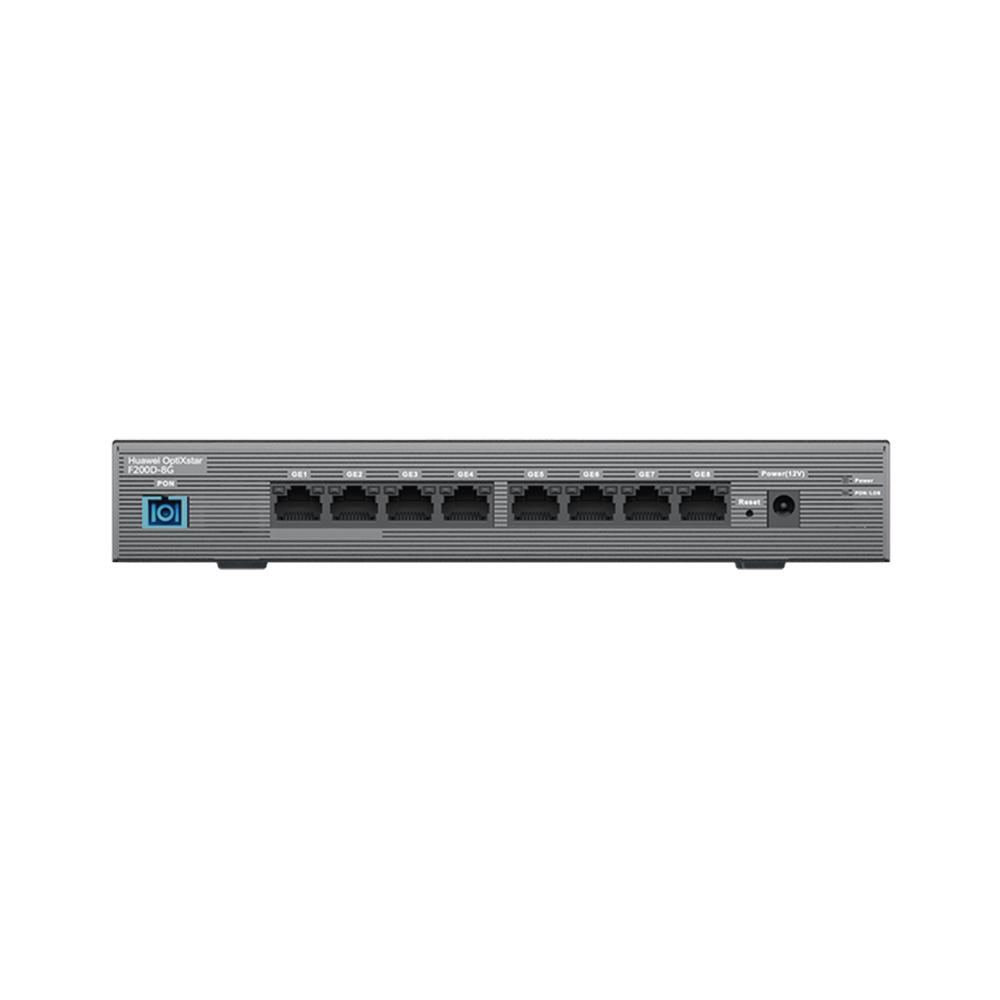 HUAWEI MiniFTTO - ONU Gigabit / 8 puertos 10/100/1000Mbps + 1  PON (SC/UPC)/ Downstream 2.488 Gbps / Upstream 1.244 Gbps / modo puente / Administración Nube