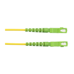 Jumper de Fibra Optica Monomodo 9/125 OS2, SC/APC-SC/APC Simplex, OFNR (Riser), Color Amarillo, 1 Metro (3.28 Pies)