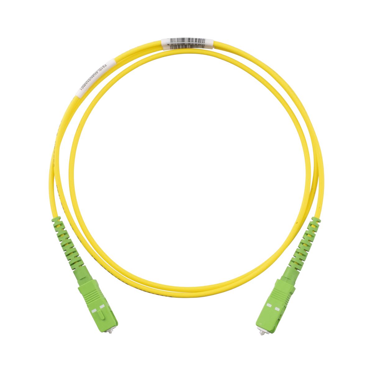 Jumper de Fibra Optica Monomodo 9/125 OS2, SC/APC-SC/APC Simplex, OFNR (Riser), Color Amarillo, 1 Metro (3.28 Pies)