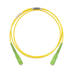 Jumper de Fibra Optica Monomodo 9/125 OS2, SC/APC-SC/APC Simplex, OFNR (Riser), Color Amarillo, 1 Metro
