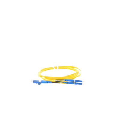 Jumper de Fibra Optica Monomodo 9/125 OS2, LC-LC Duplex, OFNR (Riser), Color Amarillo, 2 Metros