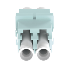 Módulo Acoplador LC Duplex, Para Fibra Multimodo, Color Aqua