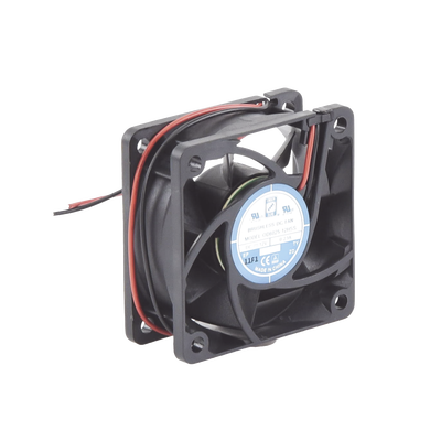 Ventilador Anticondensante Axial Cuadrado, 60x60x25 mm, 12 Vcc, 4390 RPM, 1.8 W, 0.15 A, Flujo de Aire de 25.0 CFM, Unión Sellada.