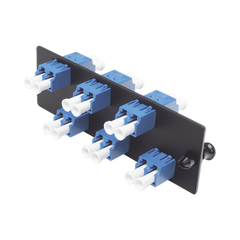 Placa Acopladora de Fibra Optica FAP, Con 6 Conectores LC Duplex (12 Fibras), Para Fibra Monomodo OS1/OS2, Color Azul
