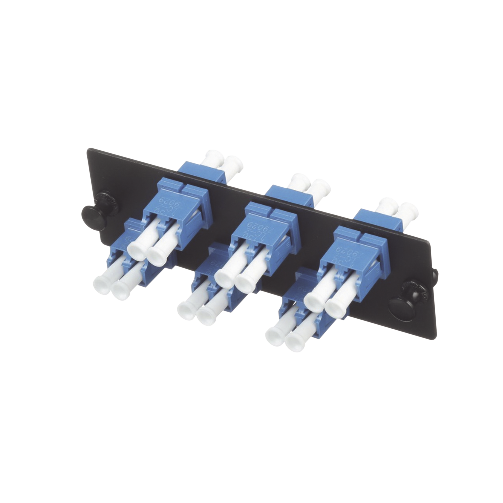 Placa Acopladora de Fibra Óptica FAP, con 6 Conectores LC Duplex (12 Fibras), para Fibra Monomodo OS1/OS2, Color Azul