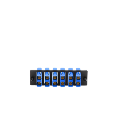 Placa Acopladora de Fibra Optica FAP, Con 6 Conectores SC Duplex (12 Fibras), Para Fibra Monomodo OS1/OS2, Color Azul