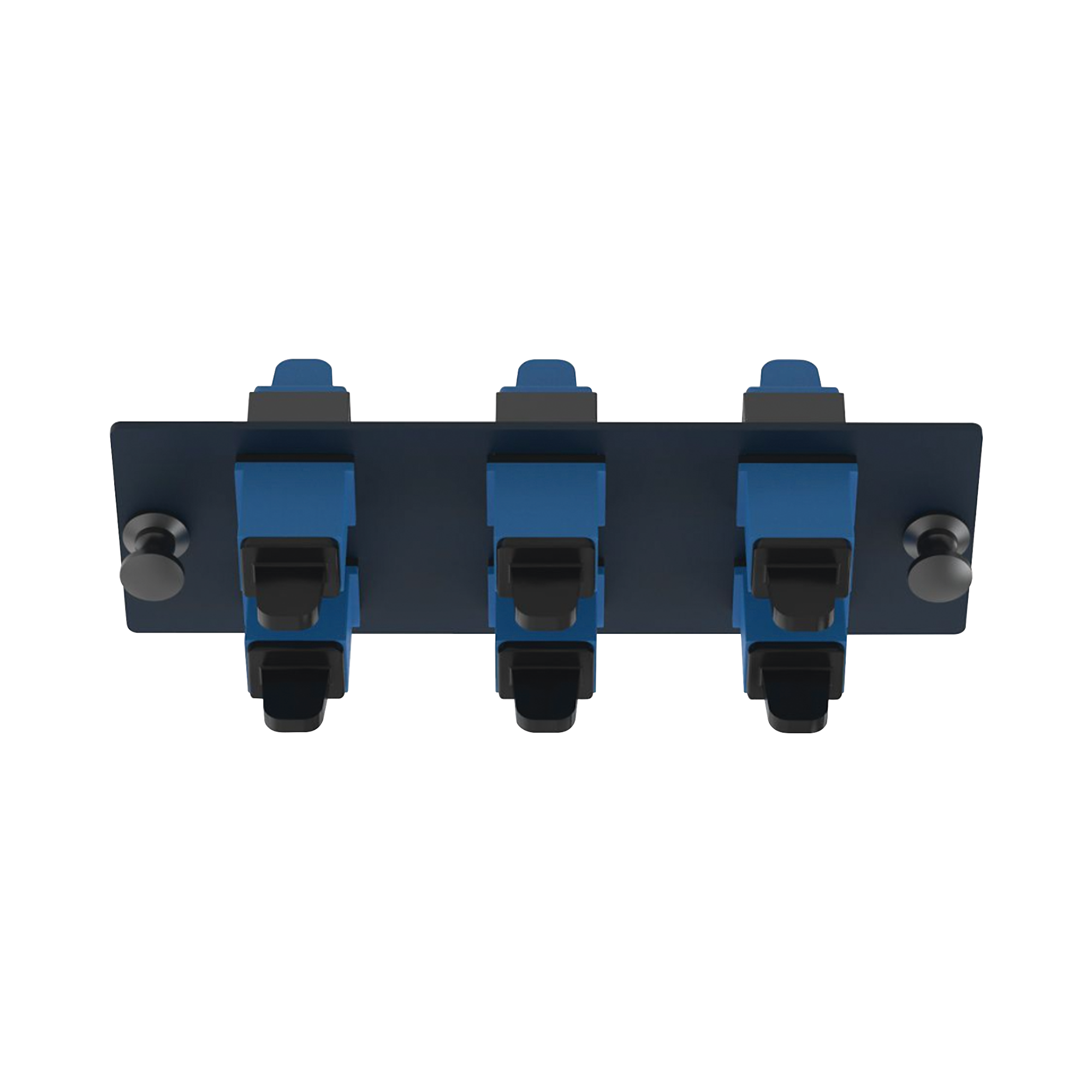 Placa Acopladora de Fibra Óptica FAP, Con 6 Conectores SC Simplex (6 Fibras), Para Fibra Monomodo OS1/OS2, Color Azul