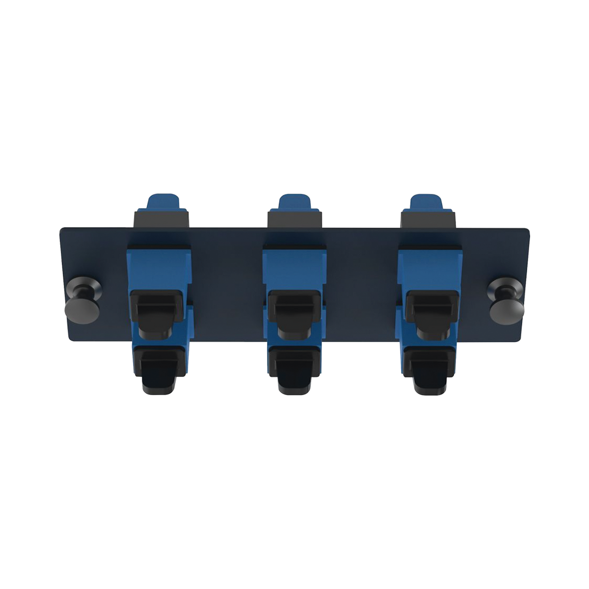Placa Acopladora de Fibra Óptica FAP, Con 6 Conectores SC Simplex (6 Fibras), Para Fibra Monomodo OS1/OS2, Color Azul