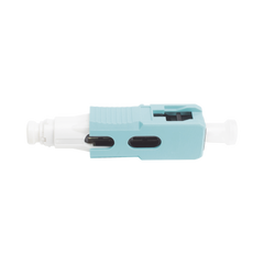 Conector de Fibra Óptica Pre-Pulido LightBow SC Simplex, Multimodo 50/125 (OM3/OM4), Re-Terminable, Color Aqua